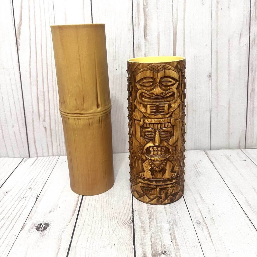 Lot of 2 Universal Whirley Tiki Mugs Barware Hawaiian Tiki Cocktail